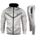 Survetement BMW Ensemble Motorsport Jogging Training Gris Bandes Noires Logo