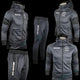 AMG Mercedes Survetement Gris Hiver Mode Homme