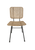 Rattan dining chair | Black Legs